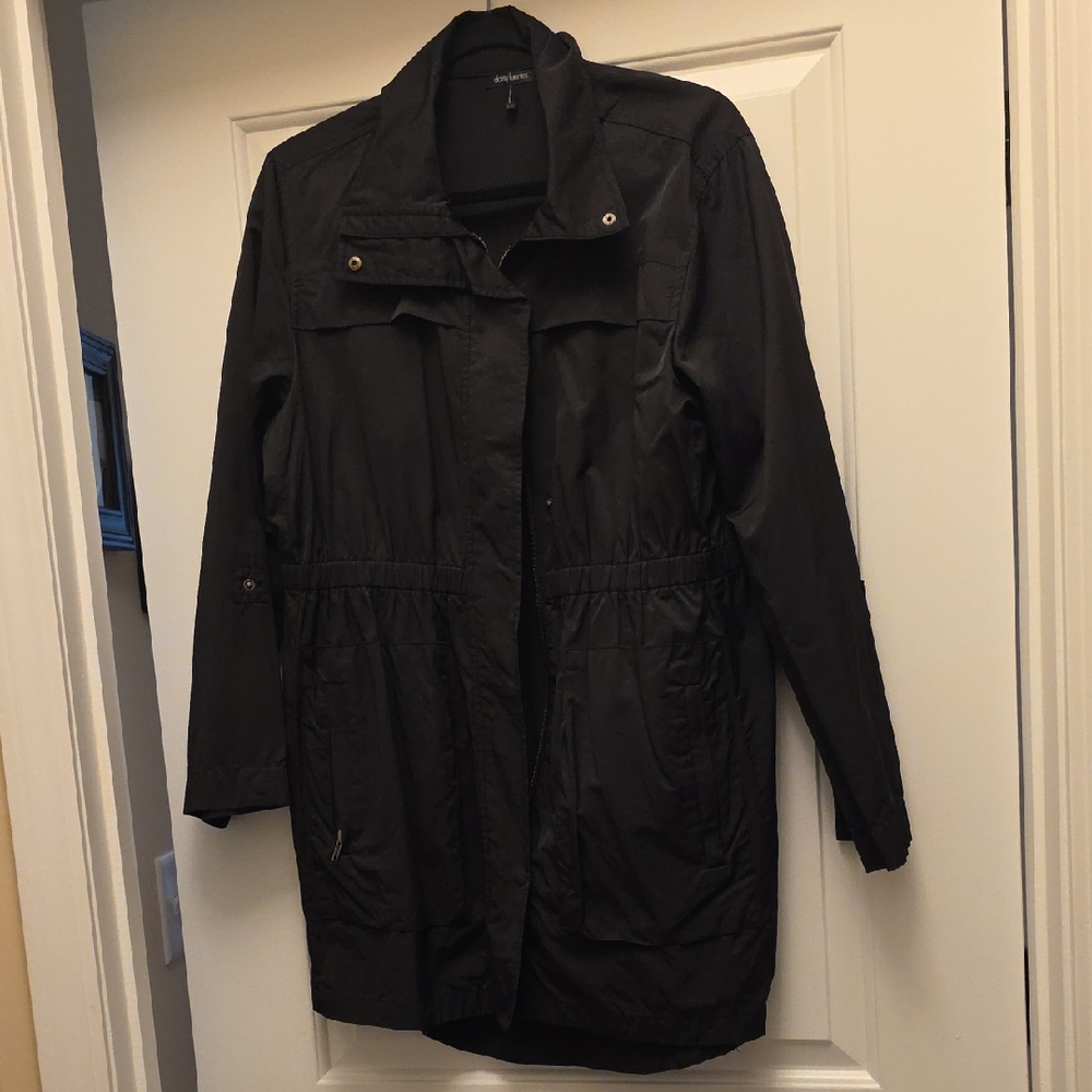 Daisy Fuentes Black Trench Coat for Women